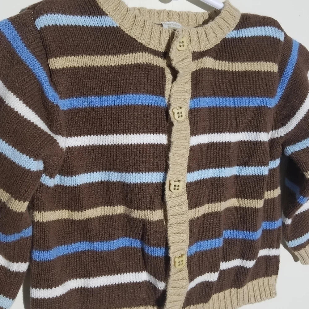 Carter's Knit Bear Cardigan Sweater 12m